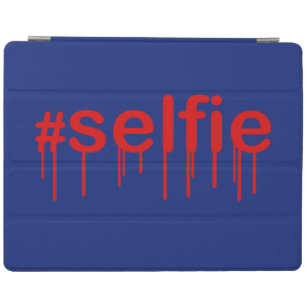 Hashtag Selfie Drooling on blue decor iPad Smart Cover