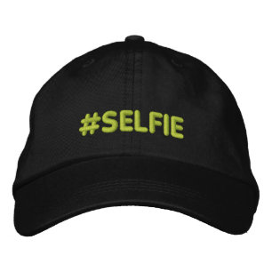 Hashtag Selfie Fashion Stiches Embroidered Hat