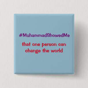 Hashtag Twitter Storm Muhammad Showed Me 15 Cm Square Badge