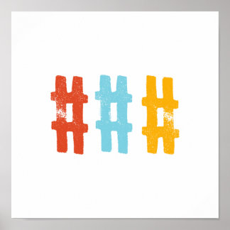 hashtag wall art