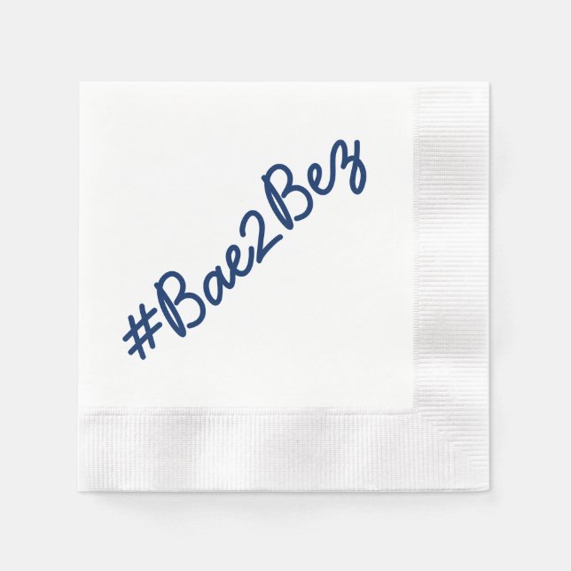 Hashtag Wedding Engagement Party Cocktail Napkins (Front)