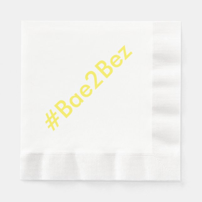 Hashtag Wedding Engagement Party Dinner Napkins (Front)
