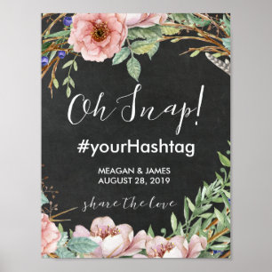 hashtag wedding sign oh snap