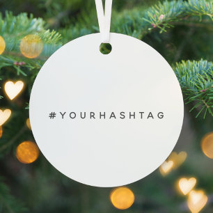 Hashtag Your Modern Trending Social Media # Metal Tree Decoration
