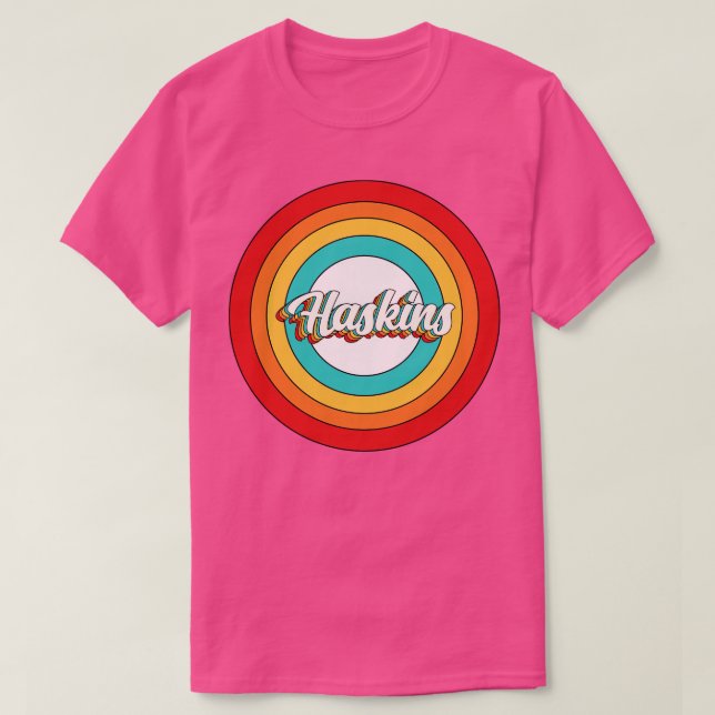 Haskins Name Shirt Vintage Haskins Circle (Design Front)
