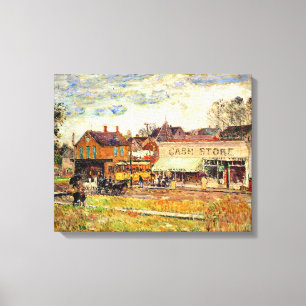 Hassam - End of the Trolley Line, Oak Park, IL Canvas Print