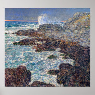 Hassam - Seaweed And Surf, Appledore At Sunset Poster