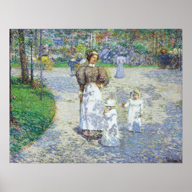 Hassam - Spring In Central Park 1908 Poster (Front)