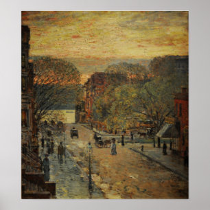 Hassam - Spring On West 78th Street 1905 Poster