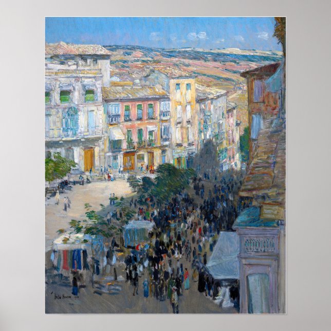 Hassam - View Of A Southern French City Poster (Front)