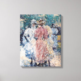 Hassam's Conversation on the Avenue" - Canvas Print