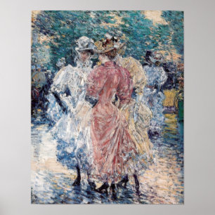 Hassam's "Conversation on the Avenue" - Poster