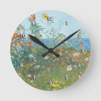 Hassam's "Poppies, Isle of Shoals" Round Clock
