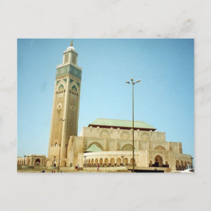hassan casablanca mosque postcard