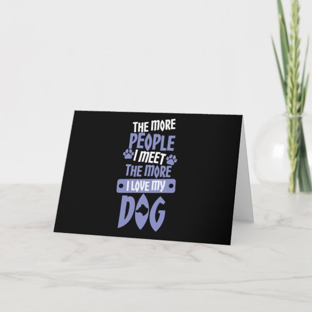 Hasse Menschen, Liebe Hunde Card (Front)