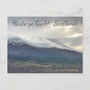 Haste ye back! Scotland. Postcard. Postcard