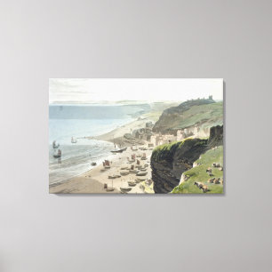 Hastings, from the East Cliff, from 'A Voyage Arou Canvas Print
