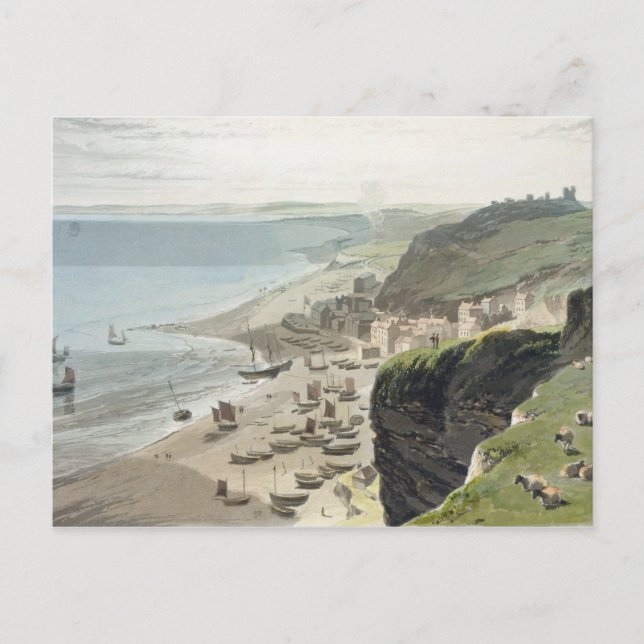 Hastings, from the East Cliff, from 'A Voyage Arou Postcard (Front)