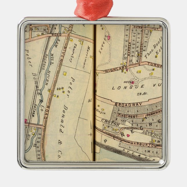 Hastings, New  York Metal Tree Decoration (Front)