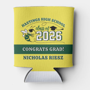 Hastings NY Buzz Custom ANY MESSAGE Grad Can Cooler