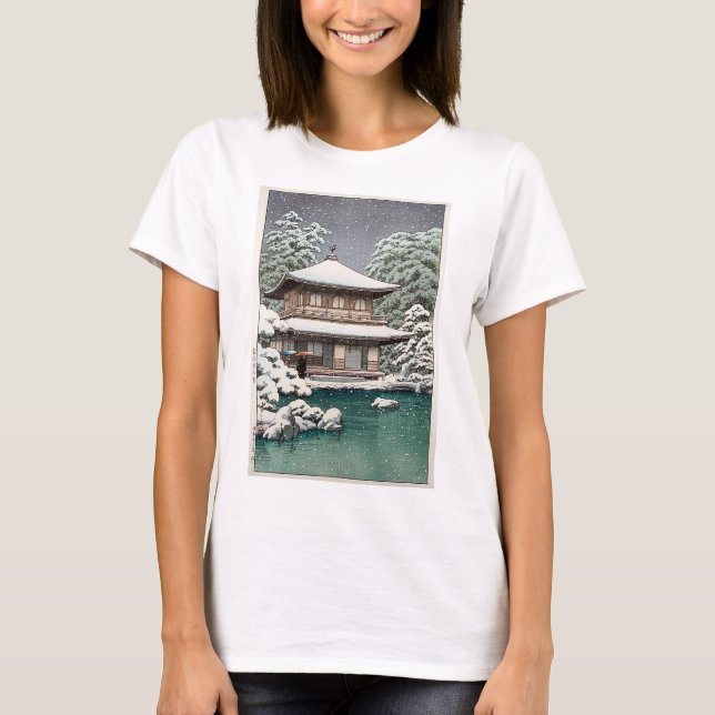 Hasui Kawase Winter Scene T-Shirt (Front)