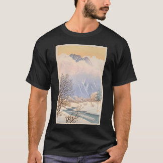 Hasui Misty Morning at Yotsuya Mitsuke Kawase Hasu T-Shirt
