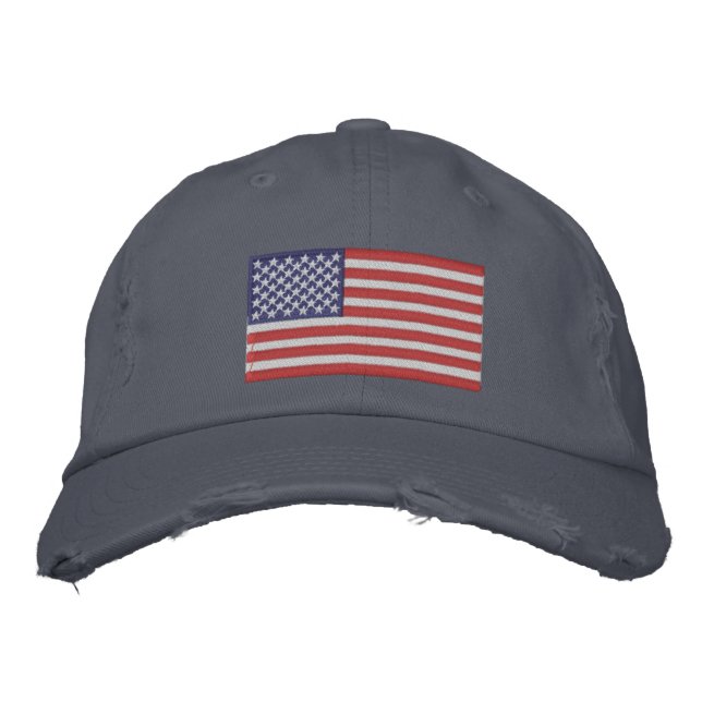 Hat American Flag Embroidered (Front)