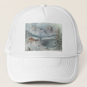 Hat Ann Hayes Painting Bavarian Snow Scene