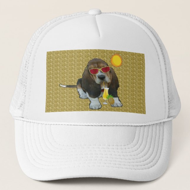 Hat Baby Basset Hound Sheldon Summer Time (Front)