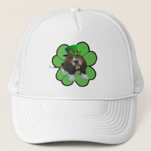 Hat Basset Hound Happy St Patrick's Day Clover