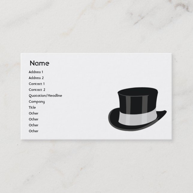 Hat - Business Card (Front)