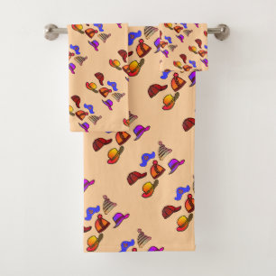Hat Collection Kids Peach Bath Towel Set