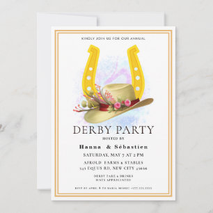 Hat Derby Party Equestrian Invitation