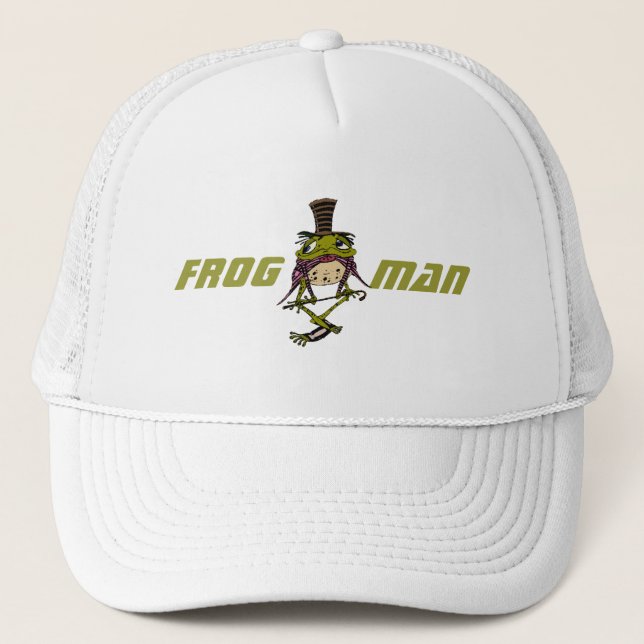 HAT~ Divers Frogman Frog-man Frog Man Frogmen Trucker Hat (Front)