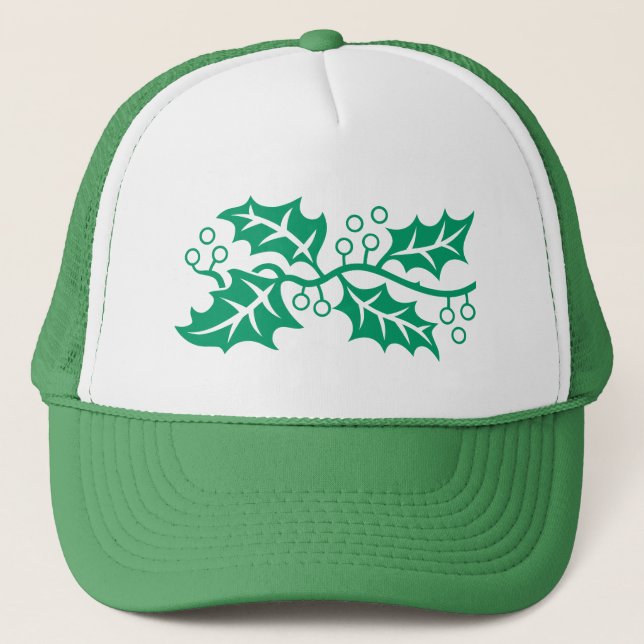 Hat - Green Holly (Front)
