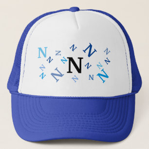 Hat - Jumbled Letters in Blues