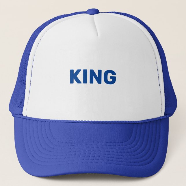 Hat King Cap Custom Text Trucker Hats or Caps (Front)