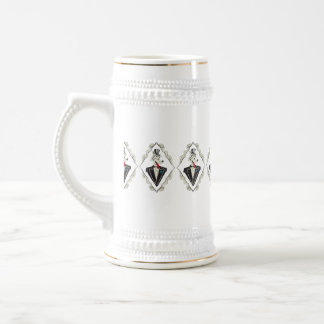 Hat-Pattern Beer Stein