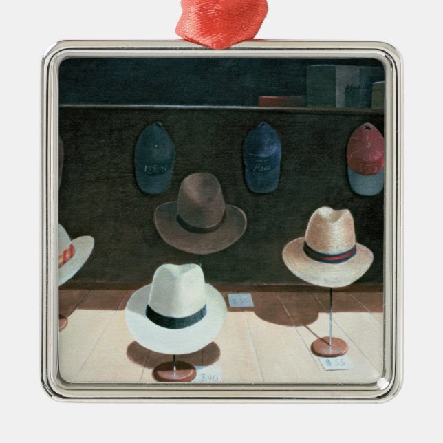 Hat Shop 1990 Metal Tree Decoration (Front)