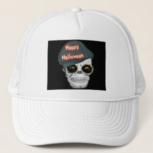 Hat Skeleton Head Happy Halloween