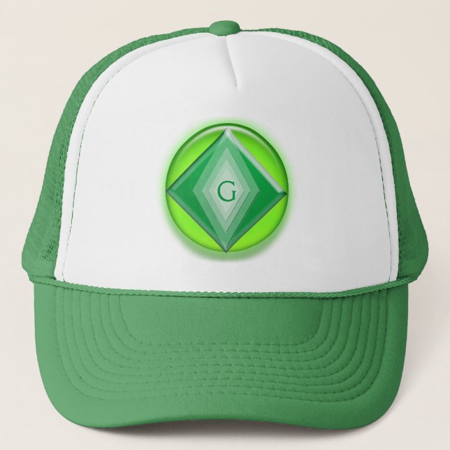 Hat - Three Dimensional Emblem in Green (Front)