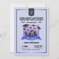 Hat Toss Graduation Invitation