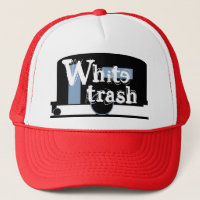 Hat Travel Trailer Drinking Cap White Trash