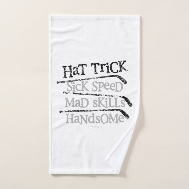 Hat Trick (hockey) Bath Towel Set (Hand Towel)