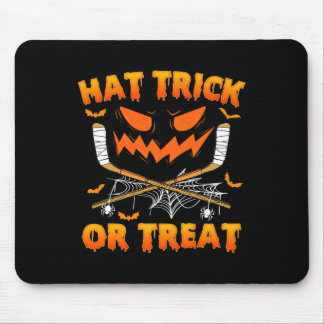 Hat Trick Or Treat Fun Ice Hockey Halloween Costum Mouse Pad