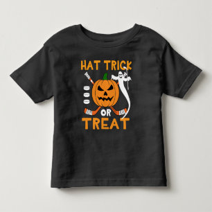 Hat Trick or Treat Hockey Halloween Toddler T-Shirt