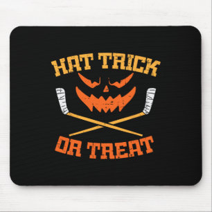 Hat Trick Or Treat Ice Hockey Halloween Boy Men Pl Mouse Pad