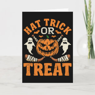 Hat Trick Or Treat Ice Hockey Player Halloween Cos Card