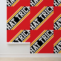 HAT TRICK Tiled Bright Red Yellow Black Stripes