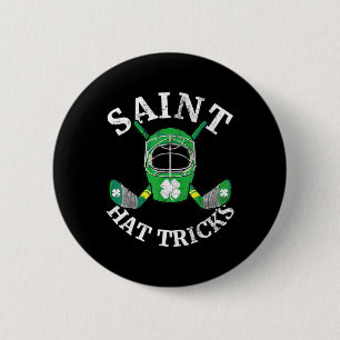 Hat Tricks Hockey Shamrock Kids Boys St Patricks D 6 Cm Round Badge